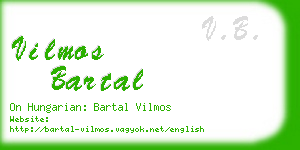 vilmos bartal business card